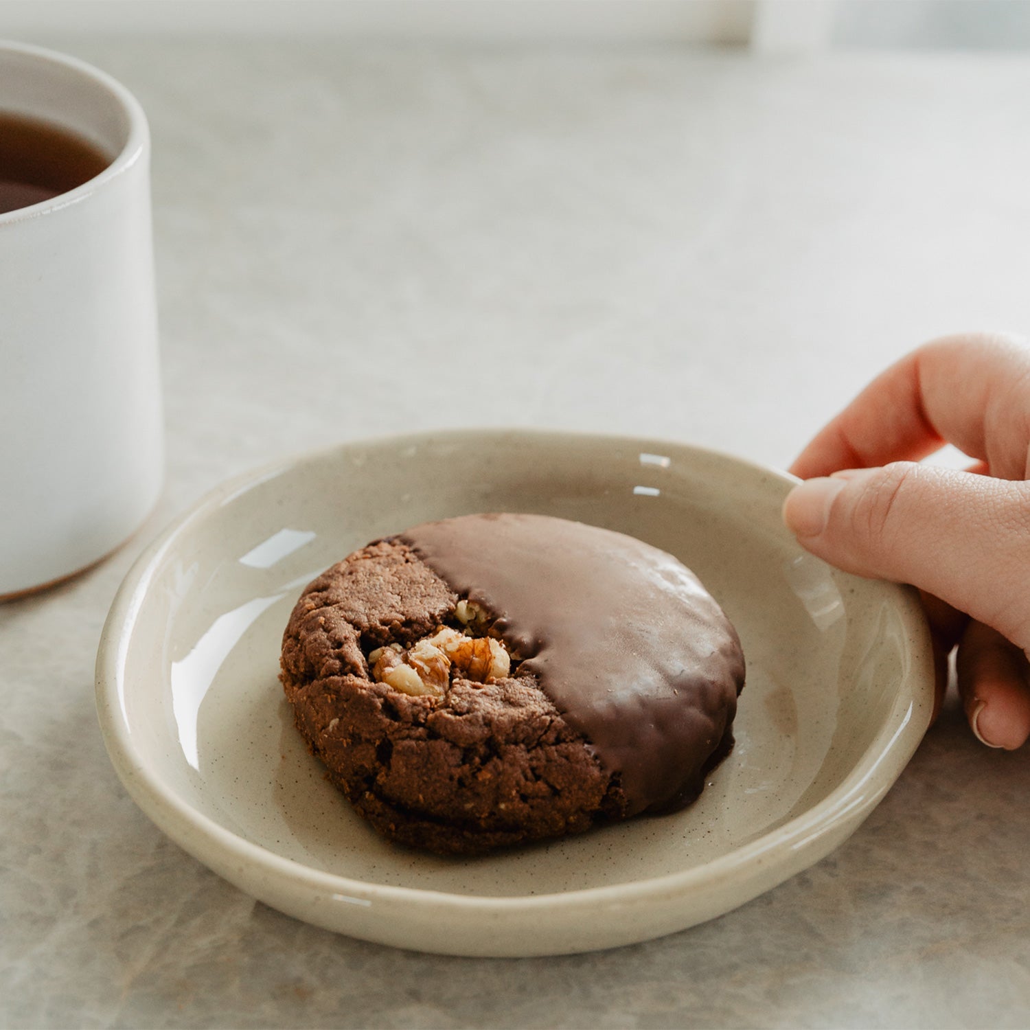 Chocolate Dipped Afghan Cookie