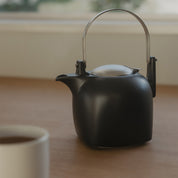 Black Ceramic Teapot 3-4 Cups