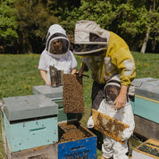 Woodgrain Bees Pure Honey
