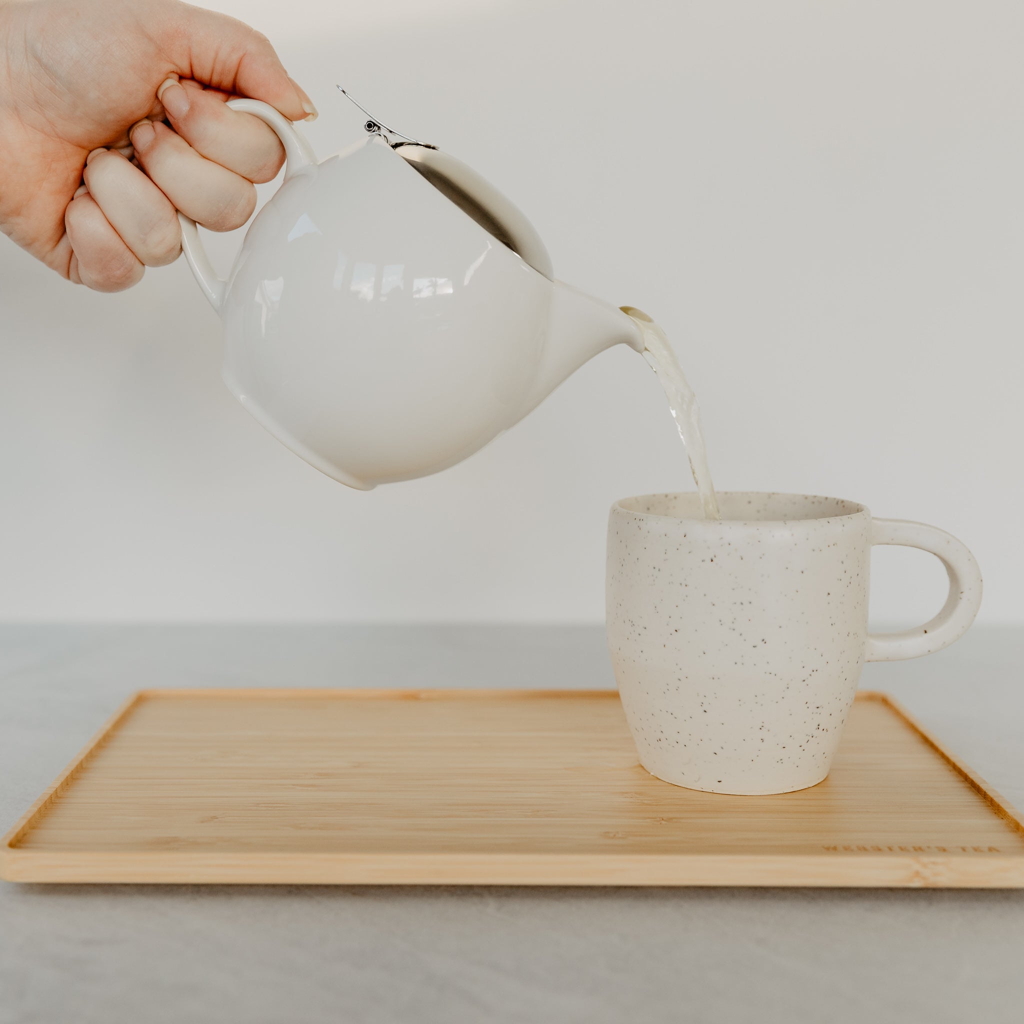 White Ceramic Teapot 1-2 Cups