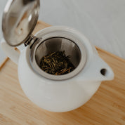 White Ceramic Teapot 2-3 Cups